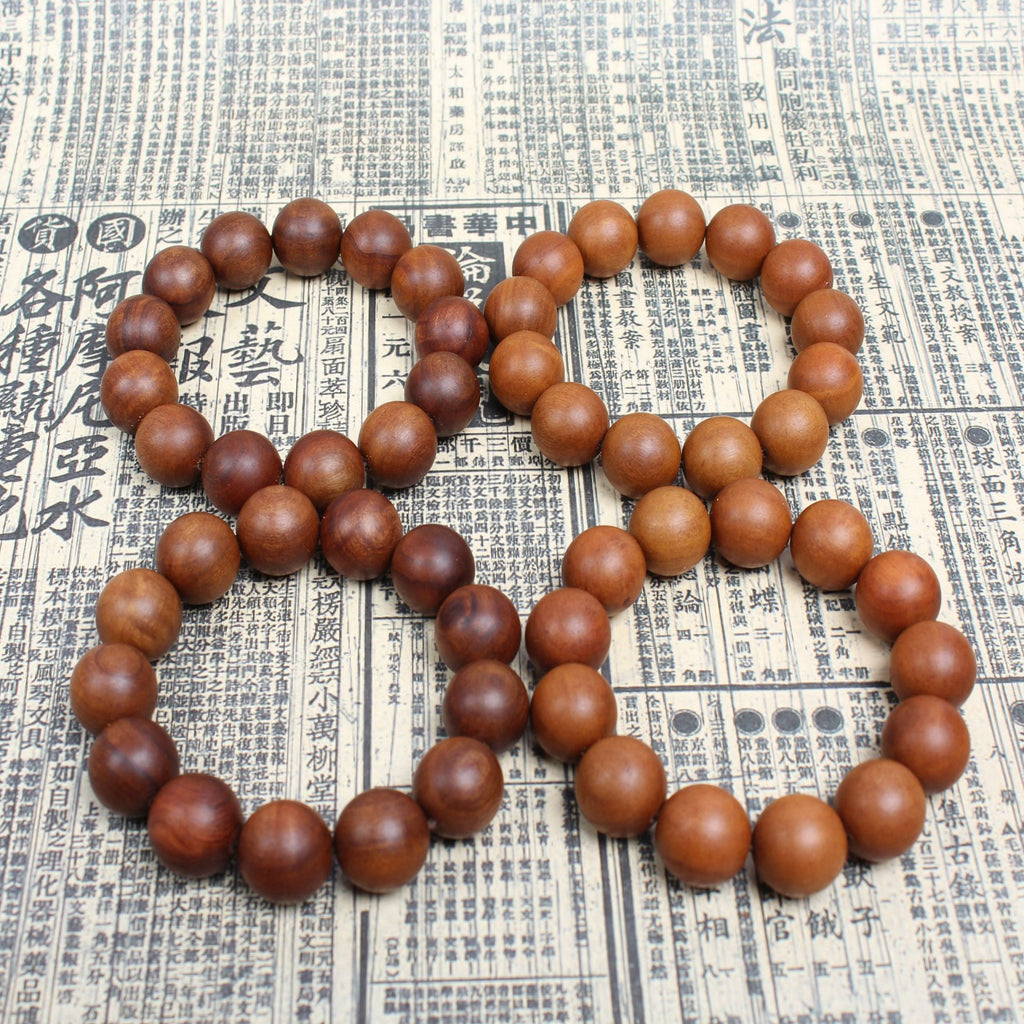 Aged Thunderstruck Jujube Wood Bracelet | 20mm Large Beads Mirror Polish High Density Dark Wood Men's Prayer Jewelry