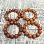 Aged Thunderstruck Jujube Wood Bracelet | 20mm Large Beads Mirror Polish High Density Dark Wood Men's Prayer Jewelry