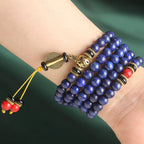 Lapis Lazuli 108 Bead Bracelet | Third Eye Intuition Wisdom Awakening Mala