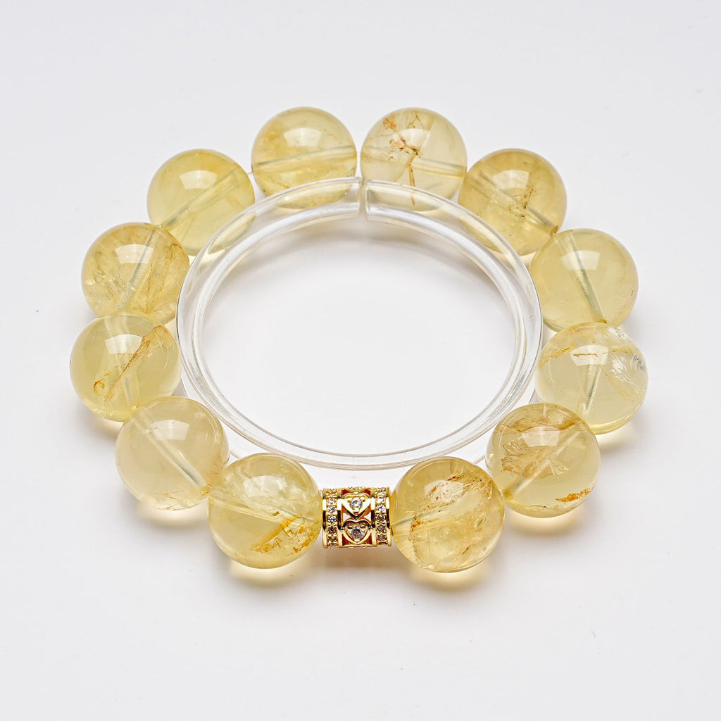 Lemon Quartz Bracelet | Solar Vitality Positive Energy Sunshine Crystal Jewelry