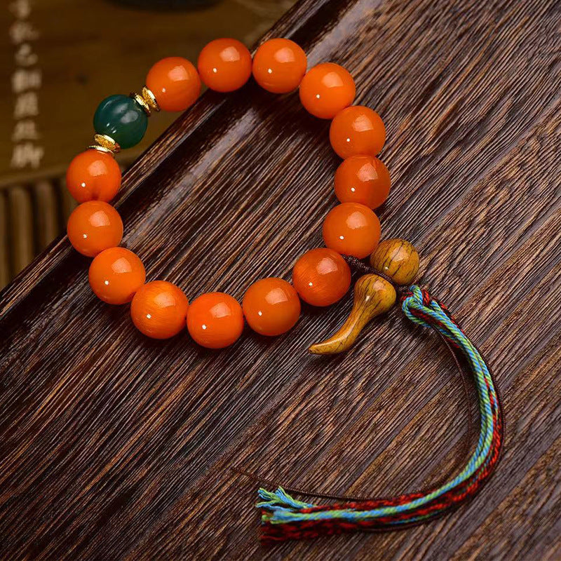 Golden Armor Agate Turtle Bracelet | Longevity Health Vitality Wellness Fortune Spiritual Jewelry