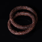 Thunderstruck Jujube Wood Twin Dragon Bangle | Qiankun Yin Yang Protection Taoist Energy Jewelry