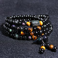 Rainbow Eye Obsidian 108 Bead Bracelet | Full Protection Energy Shield Mala