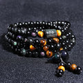 Rainbow Eye Obsidian 108 Bead Bracelet | Full Protection Energy Shield Mala