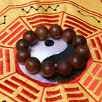 Thunder Deity Scripture Jujube Wood Bracelet | Ten Character Heavenly Blessing Divine Cultivation Prayer Beads