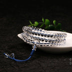 Clear Quartz 108 Abacus Bead Bracelet | Meditation Mind Clarity Energy Stone