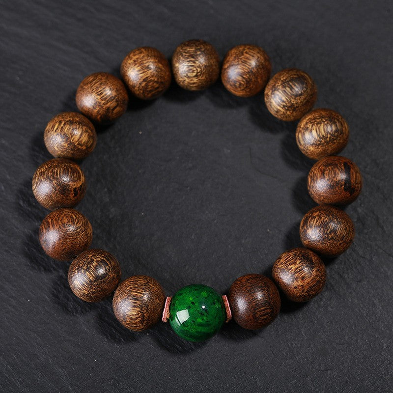 Agarwood Meditation Bracelet | Spiritual Practice Buddhist Taoist Prayer Jade Enlightenment Jewelry