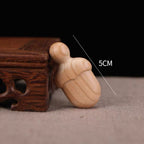 Peach Wood Baby Gourd Keychain | Infant Protection Evil Banishing Stroller Crib Fortune Charm Amulet