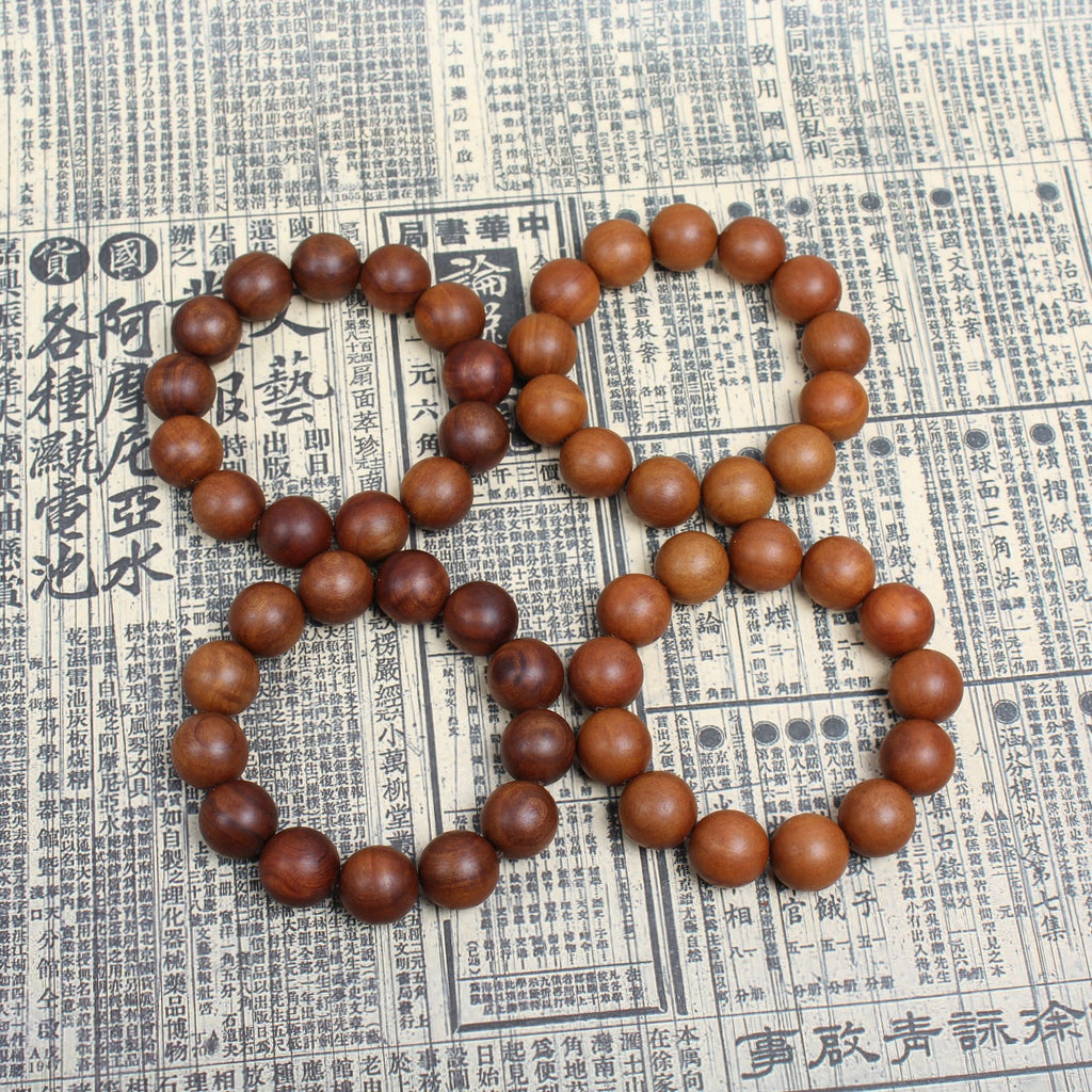 Aged Thunderstruck Jujube Wood Bracelet | 20mm Large Beads Mirror Polish High Density Dark Wood Men's Prayer Jewelry