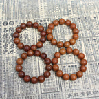 Aged Thunderstruck Jujube Wood Bracelet | 20mm Large Beads Mirror Polish High Density Dark Wood Men's Prayer Jewelry