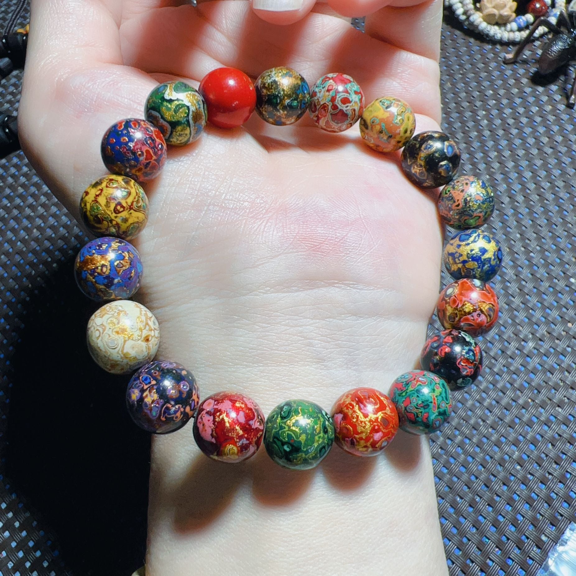 Lacquer Bead Artisan Bracelet | Handmade Cultural Heritage Traditional Craft Collector Jewelry