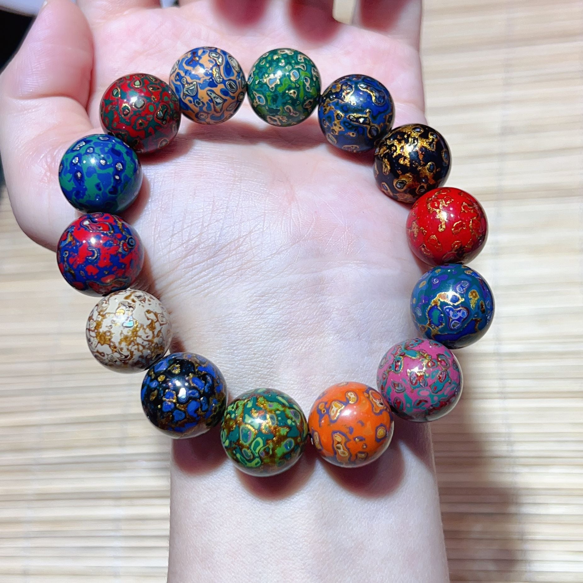 Lacquer Bead Artisan Bracelet | Handmade Cultural Heritage Traditional Craft Collector Jewelry