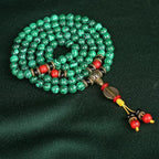 Malachite 108 Bead Bracelet | Heart Chakra Emotional Healing Mala