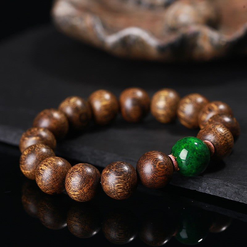 Agarwood Meditation Bracelet | Spiritual Practice Buddhist Taoist Prayer Jade Enlightenment Jewelry