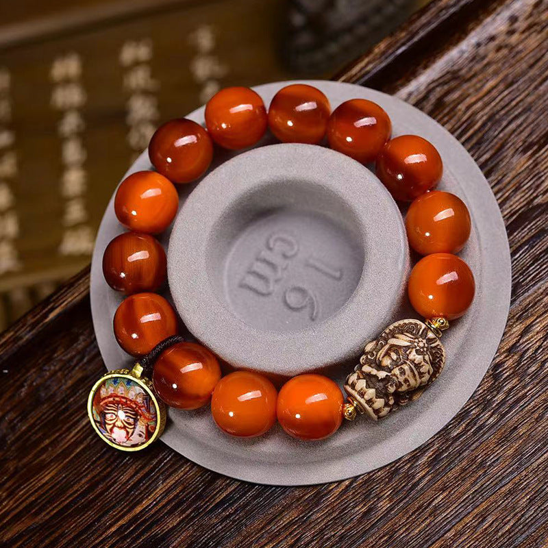 Agate Turtle Bracelet | Past Present Life Thangka Longevity Fortune Karma Spiritual Wellness Jewelry