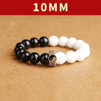 Tai Chi Yin Yang Obsidian Bracelet | Energy Balance Meditation Protection Feng Shui