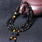 Rainbow Eye Obsidian 108 Bead Bracelet | Full Protection Energy Shield Mala