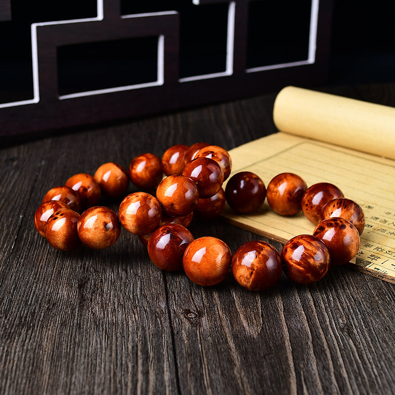 Cypress Wood Meditation Bracelet | Natural Rare Collector Prayer Beads Calming Jewelry