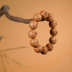 Nine Word Mantra Peach Wood Bracelet | Thunderstruck Warrior Protection Evil Banishing Taoist Prayer Beads