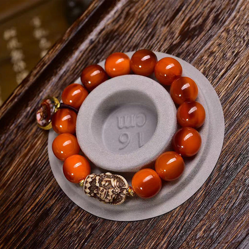 Agate Turtle Bracelet | Past Present Life Thangka Longevity Fortune Karma Spiritual Wellness Jewelry