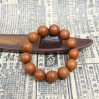 Aged Thunderstruck Jujube Wood Bracelet | 20mm Large Beads Mirror Polish High Density Dark Wood Men's Prayer Jewelry