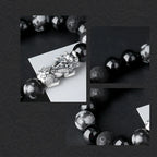 Pixiu Wealth Guardian Activation Stone Bracelet - Black Obsidian Fortune Protection Money Magnet