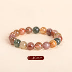 Rutilated Quartz Crystal Bracelet | Wealth Attraction Prosperity Abundance Manifestation Career Jewelry