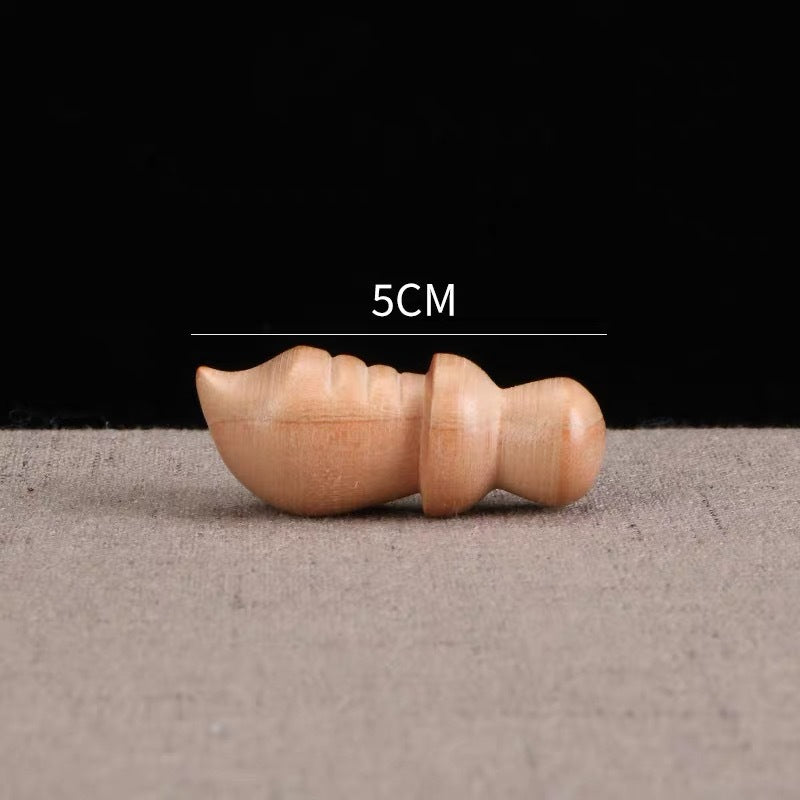 Peach Wood Baby Gourd Keychain | Infant Protection Evil Banishing Stroller Crib Fortune Charm Amulet