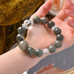 Green Phantom Quartz Bracelet | Wealth Growth Career Success Prosperity Crystal Jewelry