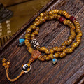 Tibetan Vintage Camel Bone 108 Prayer Beads Bracelet | Tai Chi Guardian Meditation Mala Spiritual Jewelry