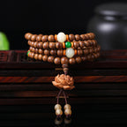 Agarwood 108 Bead Bracelet | Stress Relief Aromatherapy Meditation Mala