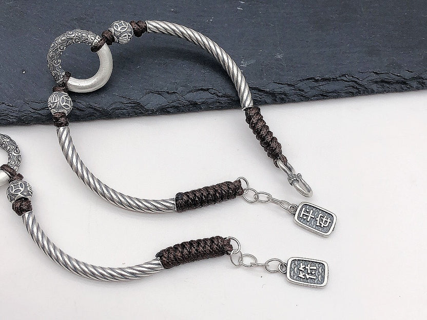 Feng Shui Peace Buckle Protection Bracelet | Jade Yin Yang Tai Chi Evil Ward Spiritual Shield Adjustable