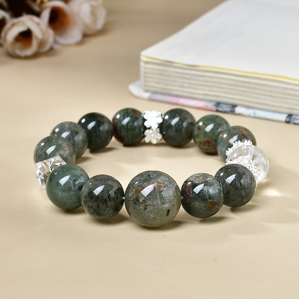 Green Phantom Quartz Bracelet | Wealth Growth Career Success Prosperity Crystal Jewelry