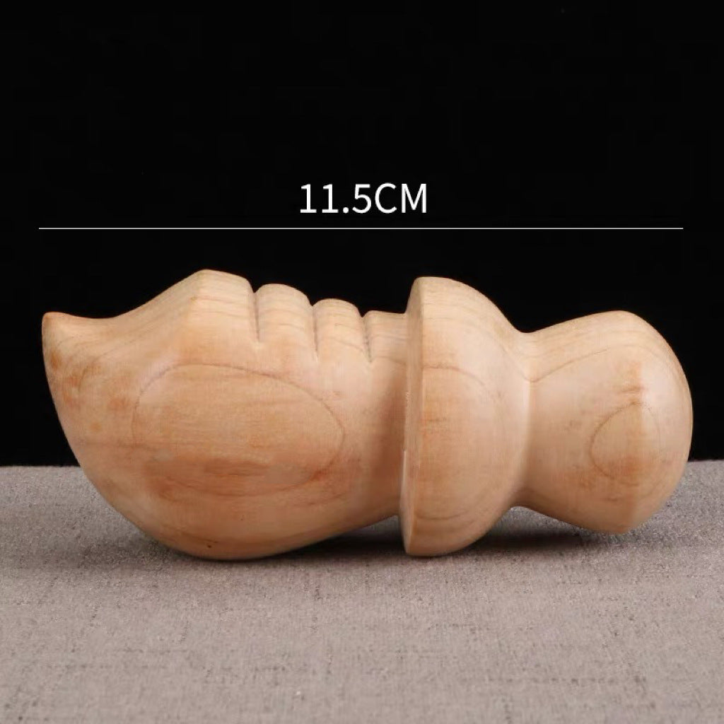 Peach Wood Baby Gourd Keychain | Infant Protection Evil Banishing Stroller Crib Fortune Charm Amulet