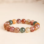 Rutilated Quartz Crystal Bracelet | Wealth Attraction Prosperity Abundance Manifestation Career Jewelry