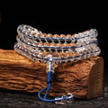 Clear Quartz 108 Abacus Bead Bracelet | Meditation Mind Clarity Energy Stone