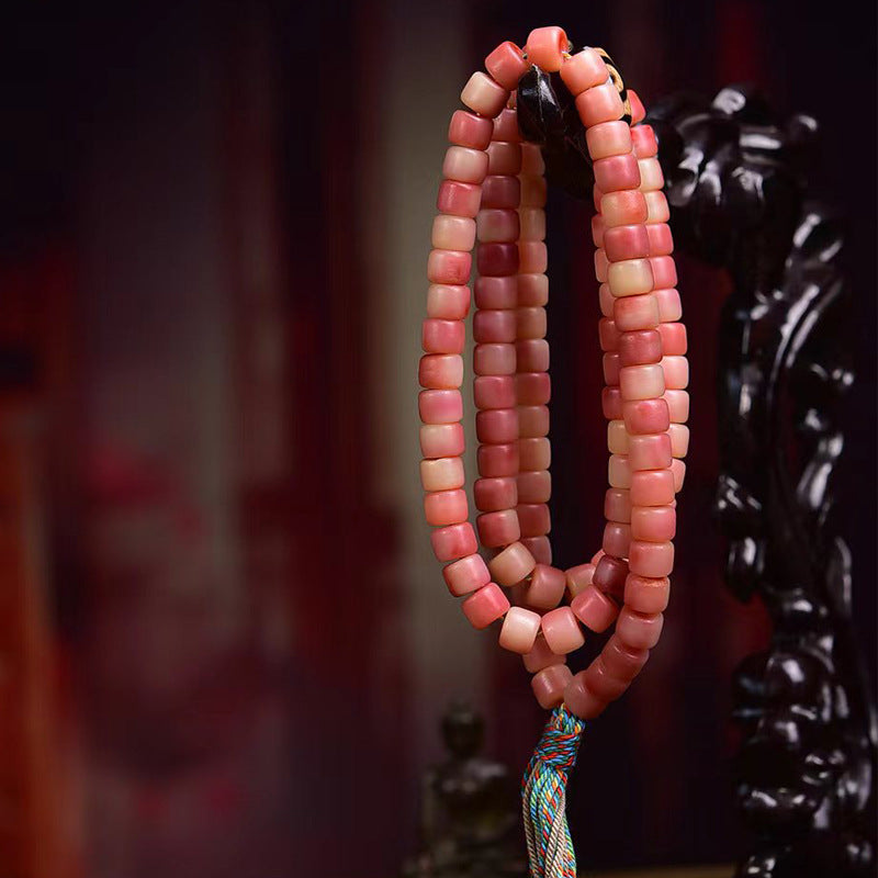 Tibetan Full-Blood Camel Bone 108 Prayer Beads Bracelet | Guardian Meditation Mala Spiritual Jewelry