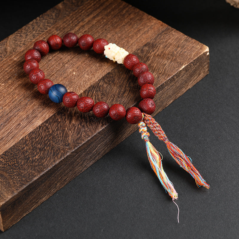 Eye Bead Meditation Bracelet | Nepal Sacred Prayer Focus Spiritual Practice Collector Jewelry