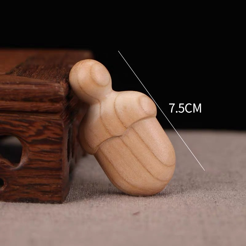 Peach Wood Baby Gourd Keychain | Infant Protection Evil Banishing Stroller Crib Fortune Charm Amulet