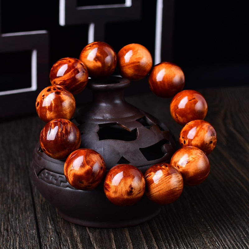 Cypress Wood Meditation Bracelet | Natural Rare Collector Prayer Beads Calming Jewelry