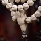 Tibetan Deer Antler Seed 108 Prayer Beads Bracelet | Natural Fragrance Meditation Mala Longevity Jewelry