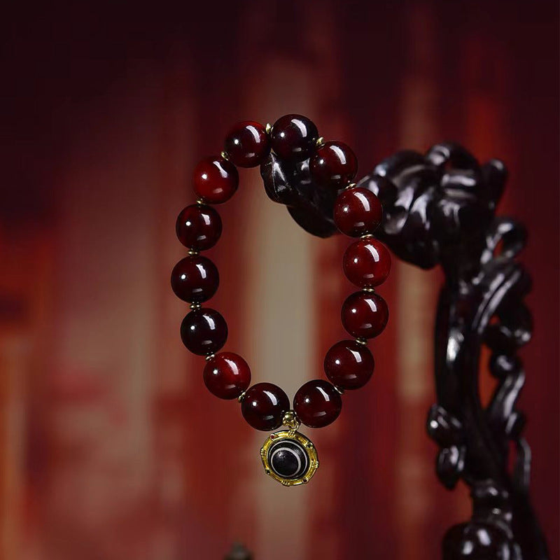 Golden Armor Blood Turtle Agate Bracelet | Evil Eye Protection Longevity Vitality Spiritual Jewelry