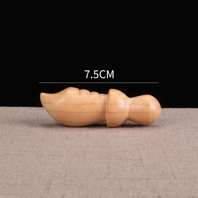 Peach Wood Baby Gourd Keychain | Infant Protection Evil Banishing Stroller Crib Fortune Charm Amulet