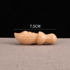 Peach Wood Baby Gourd Keychain | Infant Protection Evil Banishing Stroller Crib Fortune Charm Amulet