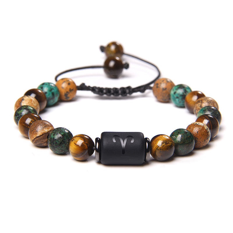 Braided Zodiac Bracelet | Tiger Eye Friendship Protection Astrology Energy Jewelry
