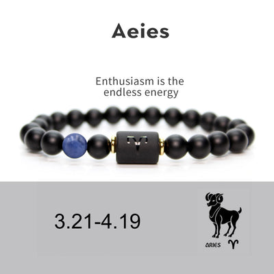 Zodiac Sign Agate Guardian Bracelet | Birthstone Protection Wealth Love Astrology