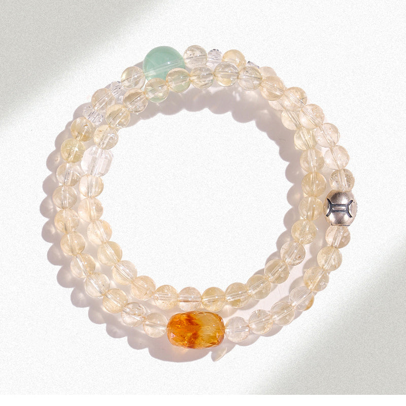 Multi-Crystal Zodiac Sign Bracelet | Harmony Balance Wealth Love Astrology Jewelry