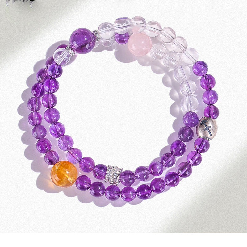 Multi-Crystal Zodiac Sign Bracelet | Harmony Balance Wealth Love Astrology Jewelry
