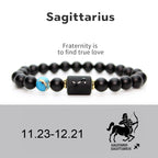 Zodiac Sign Agate Guardian Bracelet | Birthstone Protection Wealth Love Astrology