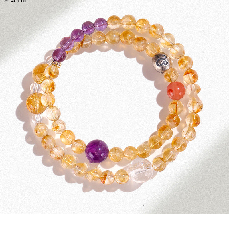Multi-Crystal Zodiac Sign Bracelet | Harmony Balance Wealth Love Astrology Jewelry